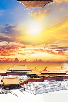 简约风创意故宫旅游海报