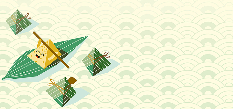 端午节粽享端午简约卡通banner
