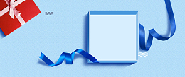 蓝色背景全屏海报banner
