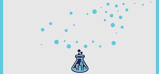 扁平可爱浅色底化学试剂飘泡泡