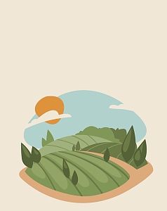 矢量扁平化农田背景素材