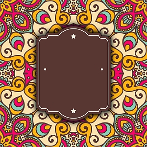 欧式矢量色彩民族风异域纹饰贺卡矢量海报