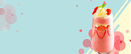 冰激凌简约蓝色海报背景banner