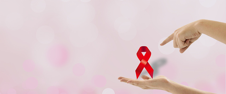 预防艾滋病红色展板设计背景banner