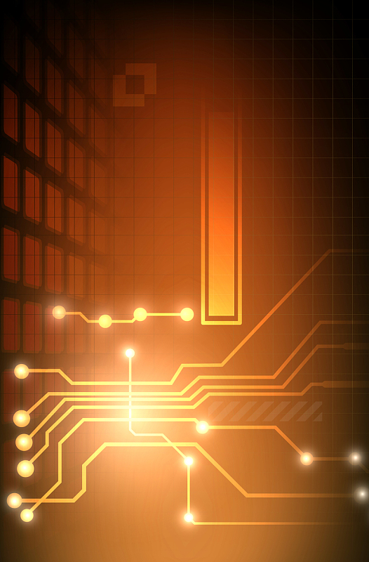 橙色科技感背景素材_橙色科技感背景图片元素-觅元素