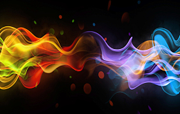 彩色线条黑色抽象背景