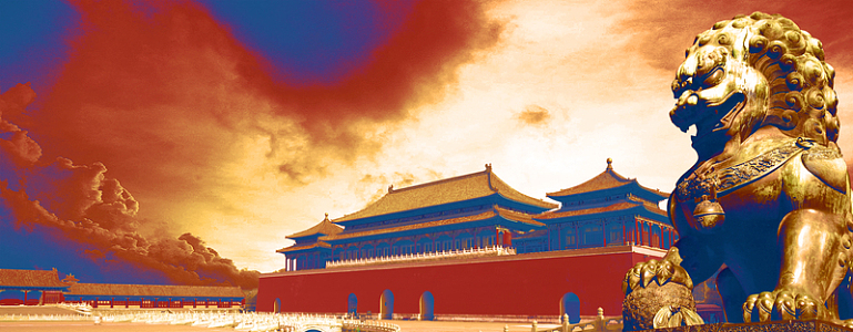 中国传统建筑海报背景素材