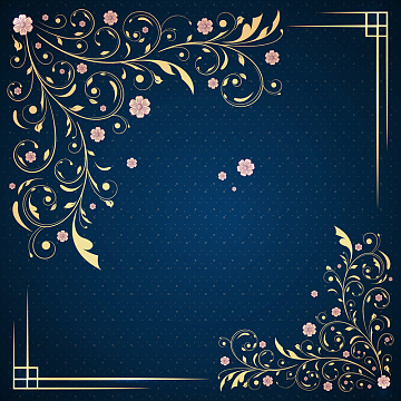 年会婚礼邀请函蓝色花纹背景素材