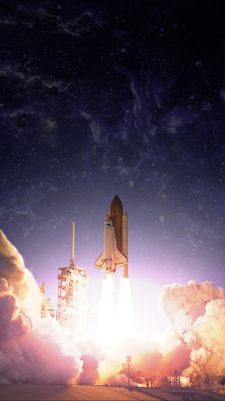 科技感火箭升空h5背景素材