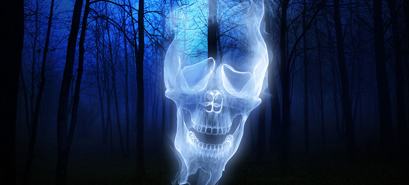 万圣节鬼节骷髅背景banner