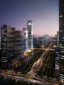 城市建筑夜景背景苏素材