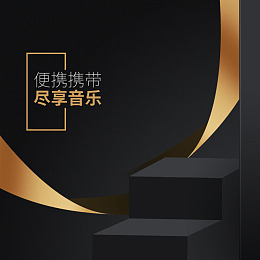 淘宝黑金背景数码3c音响音箱主图