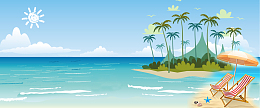旅行卡通蓝色banner