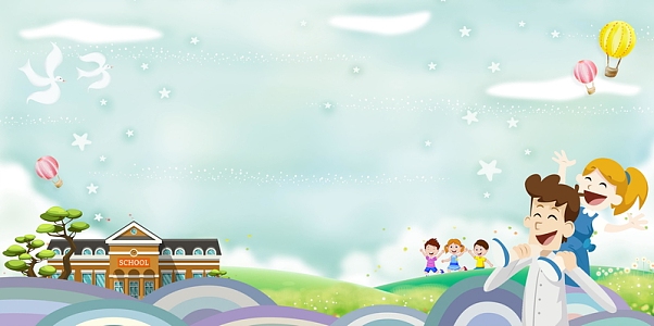 简约卡通校园开放日