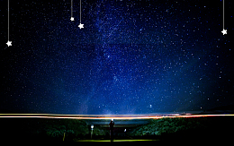 唯美深夜星空儿童读物童话海报背景psd