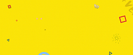 可爱黄色背景banner