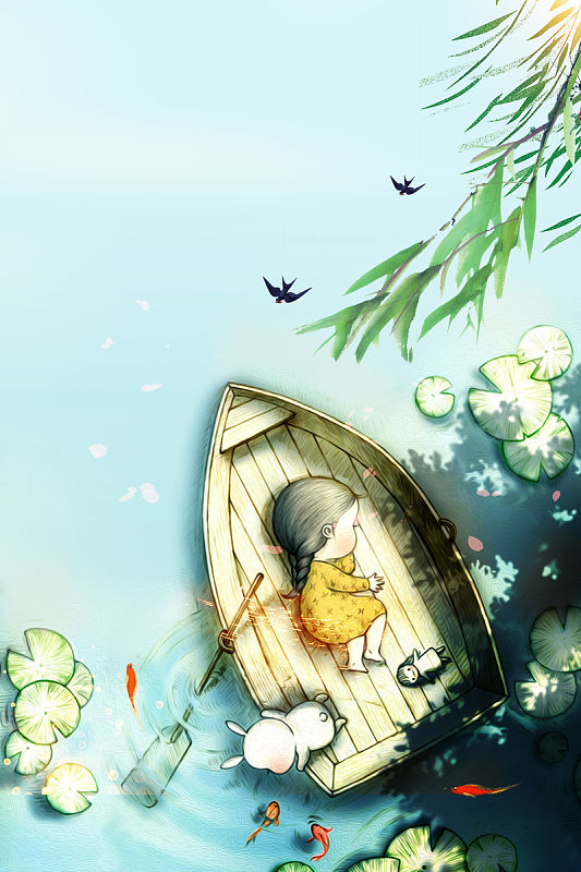 夏游记夏天出游海报