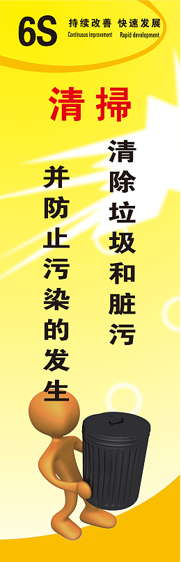 企业管理6S清扫背景素材
