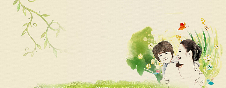 母亲节清新绿色海报Banner