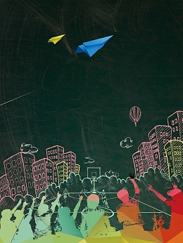 匆匆那年毕业季校园创意海报背景