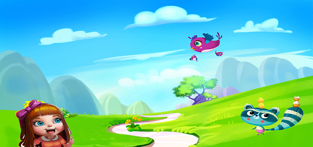 海卡通画背景素材_海卡通画背景图片下载_觅元素