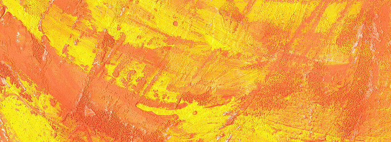 橙色颜料水彩banner