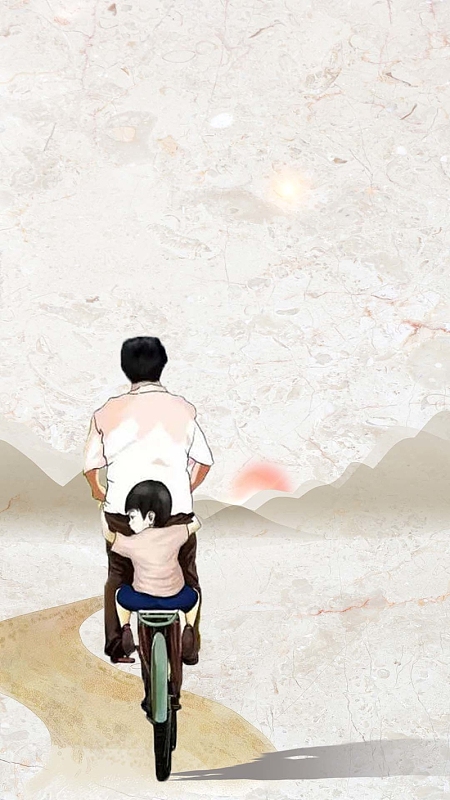 棕色纹理父亲节PSD分层H5背景素材