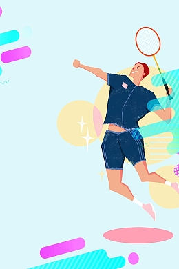 卡通春季运动会宣传海报