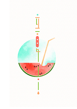 清新立夏手绘插画海报背景素材