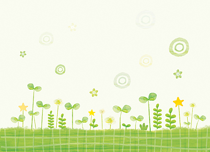 绿色手绘幼苗背景