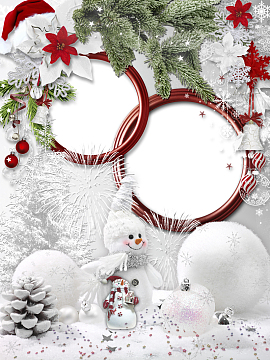 唯美浪漫圣诞节相框背景素材