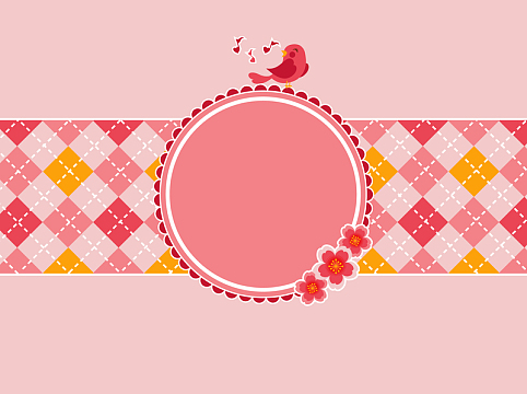 可爱韩式浪漫婚庆邀请函背景素材