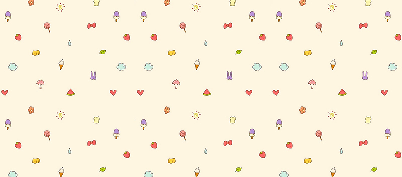 手绘儿童卡通可爱点心美食背景