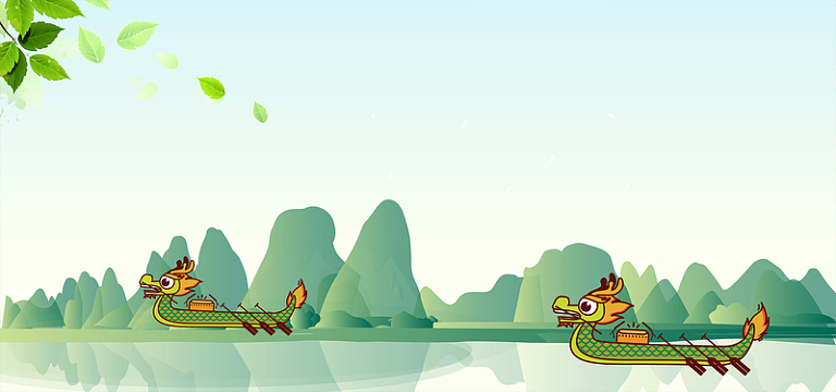 端午节粽享端午可爱卡通banner