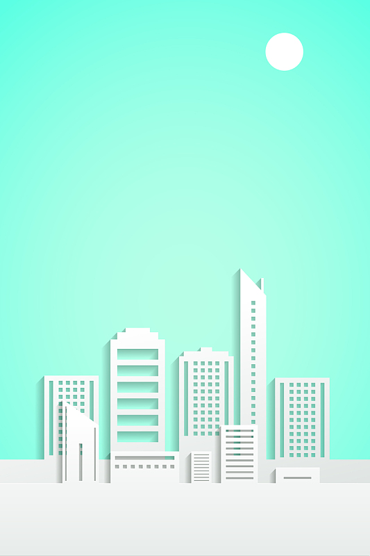矢量卡通建筑海报背景