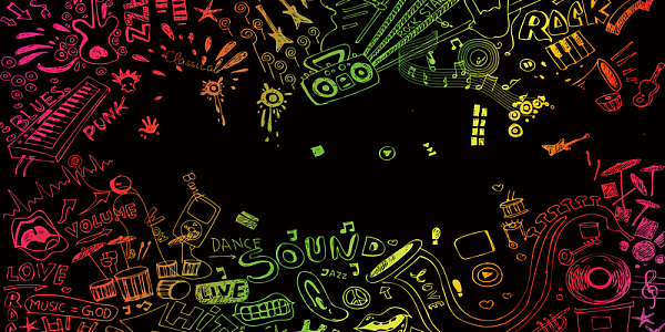 音乐节展板背景素材