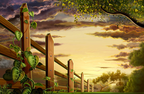 动漫魔幻森林背景素材