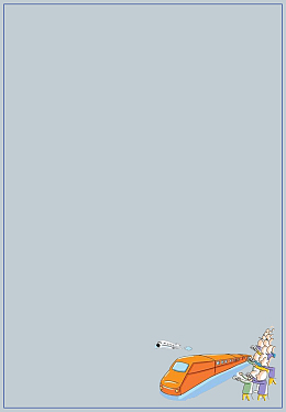 简约卡通蓝灰色火车飞驰过年回家背景素材