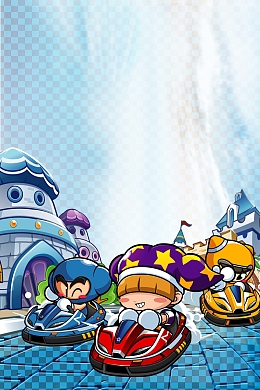 卡丁车比赛海报背景素材