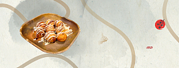 章鱼小丸子文艺手绘灰色banner