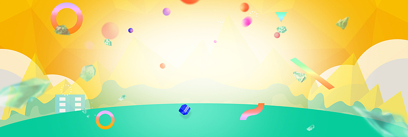 卡通玩具促销季童趣黄色banner