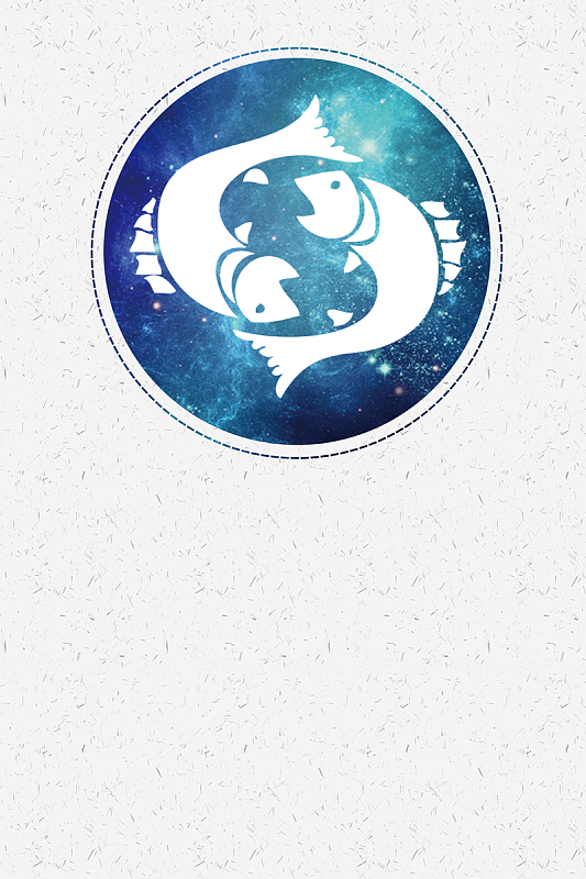 灰色手绘风格十二星座挂画海报
