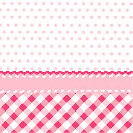 手绘粉色格子波点背景素材