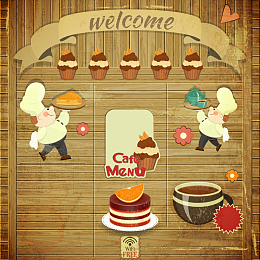 复古食品海报背景素材