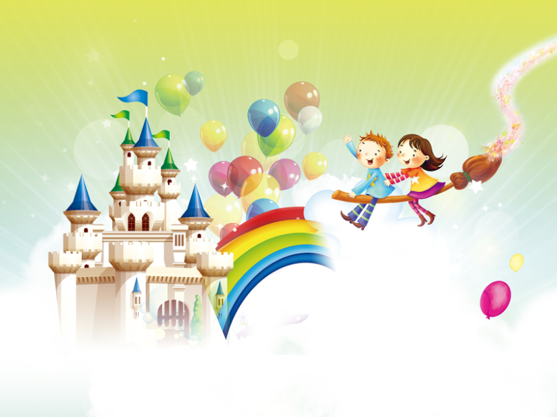 童趣儿童乐园绿色背景素材