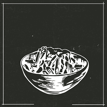 手绘食物炖菜背景图