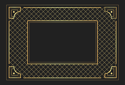 黑色网格金色边框背景aijpg深色简约金色边框平面广告jpg金色花纹边框