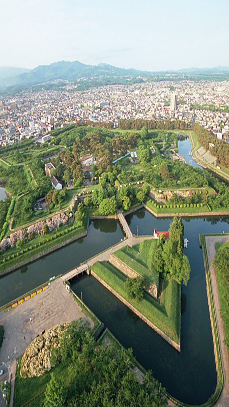 日本北海道城市背景