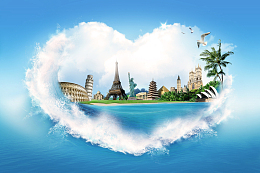 各国风光著名景点旅游海报