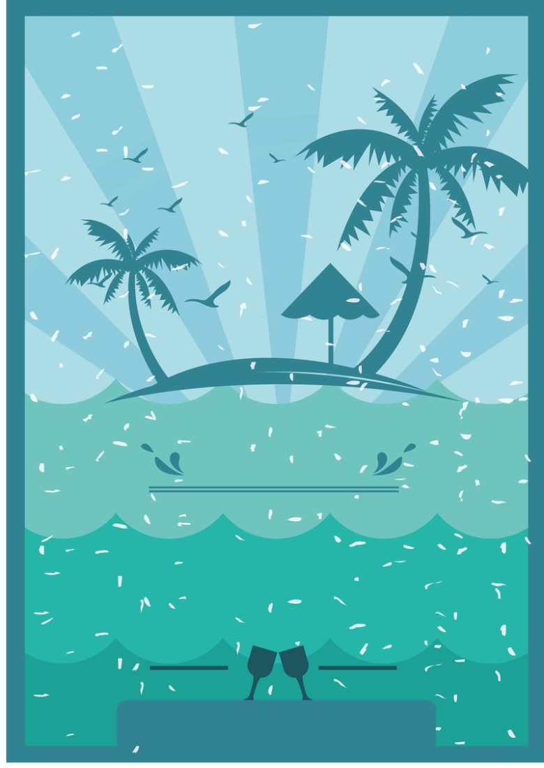 夏日海报背景素材